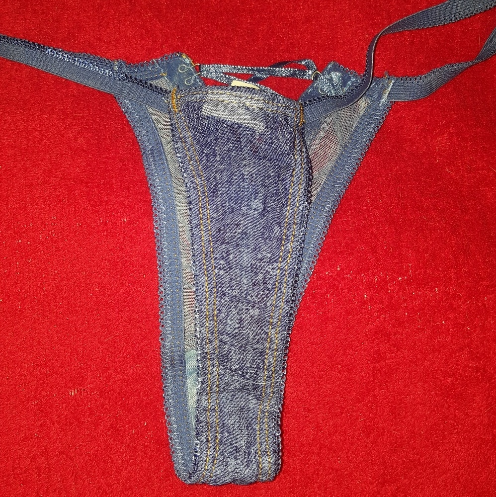 Sexy Denim Looking Flyaway Babydoll w/ Thong 826 - Picture 6 of 6